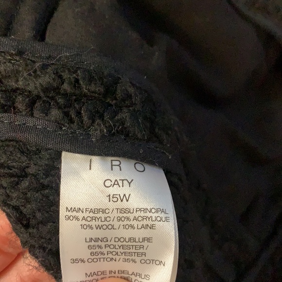 IRO Caty Crepe and Wool Blend Black Jacket 38 - Picture 9 of 10